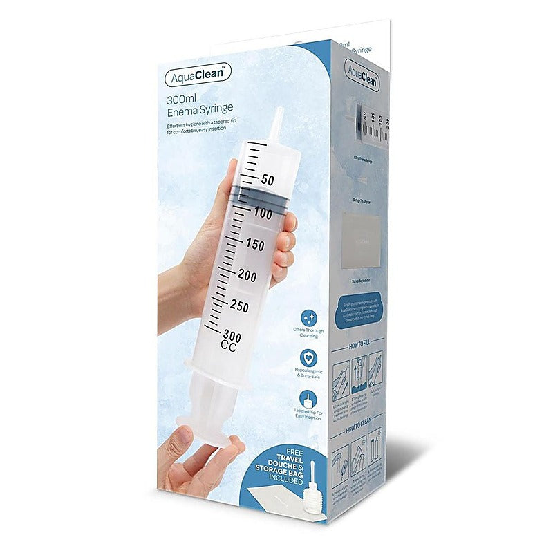 Xgen Products AquaClean Enema Syringe with Free Travel Douche Included - Enemas and Douches