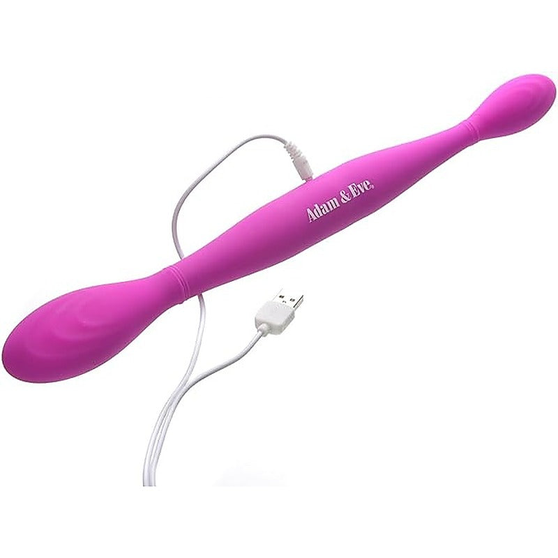 Joy Stick Usb Rechargeable Dual Vibrating Double Dong - Vibrating Dildos