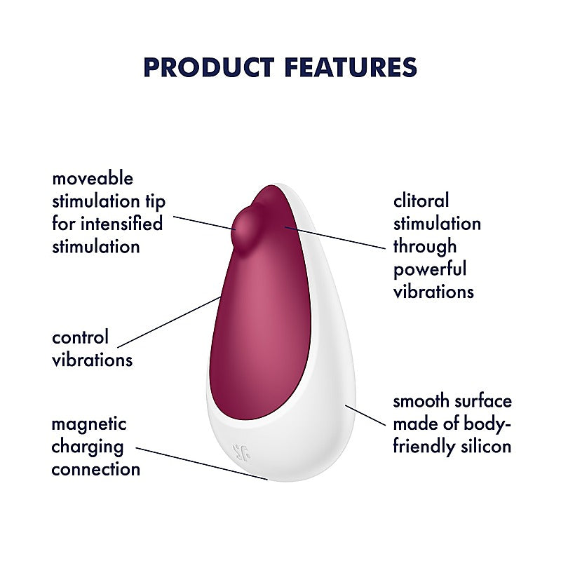 Spot On 3 Usb Rechargeable Clitoral Stimulator By Satisfyer - Clit Ticklers and Pulsators
