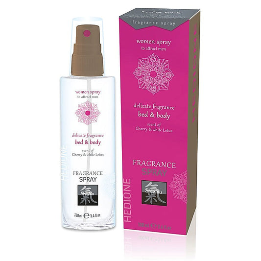 Hot Production SHIATSU Cherry and White Lotus Scented Bed and Body Spray 100ml