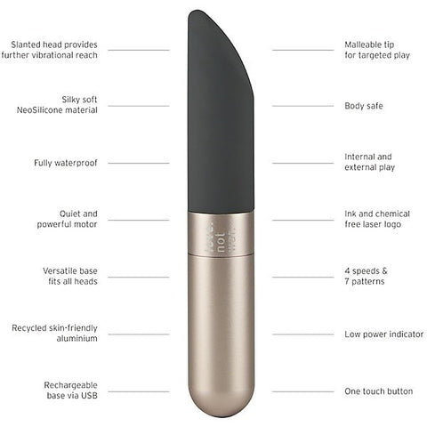 Amore Clitoral Bullet Vibrator By Love Not War - Bullet Vibrators