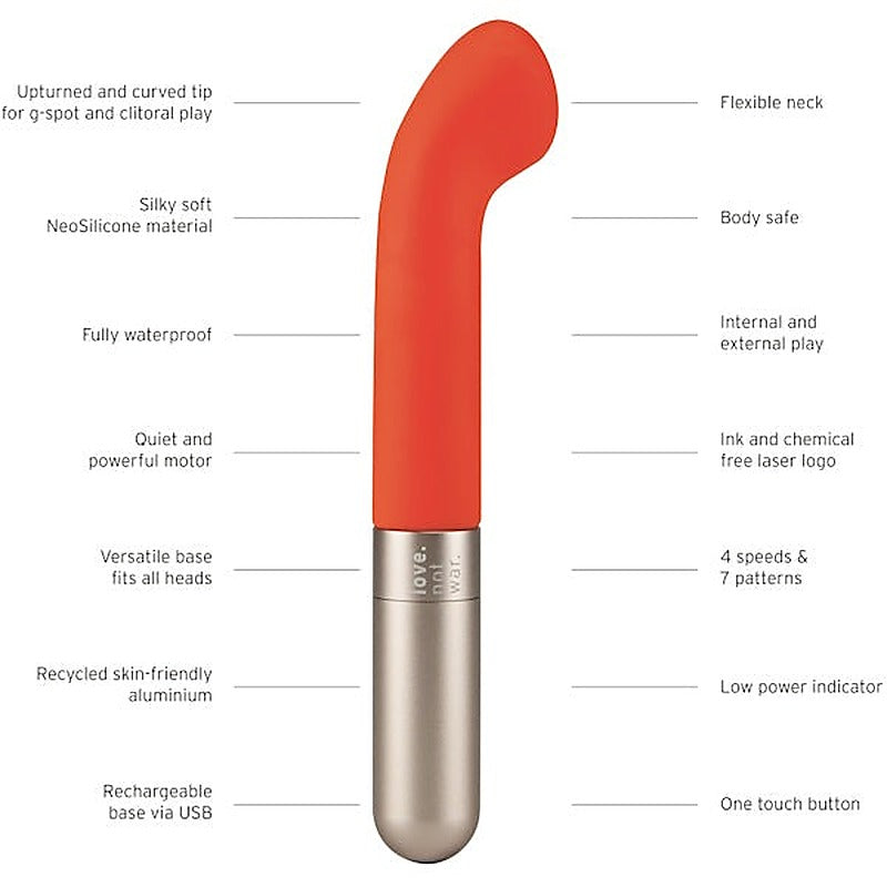 LOVE NOT WAR Liebe Silicone G Spot Vibrator - G-Spot Vibrators