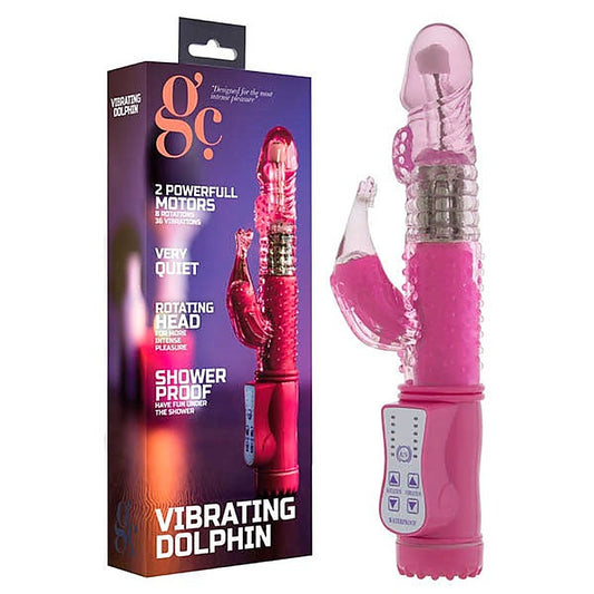 Shots Toys GC Dolphin Pearl Rabbit Style Vibrator - Rabbit Vibrators