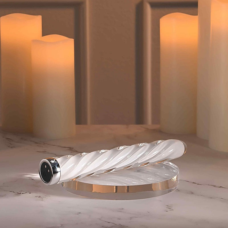 Playboy Pleasure In A Twist Glass Bullet Vibrator By Evolved - Bullet Vibrators