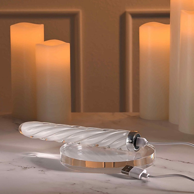Playboy Pleasure In A Twist Glass Bullet Vibrator By Evolved - Bullet Vibrators