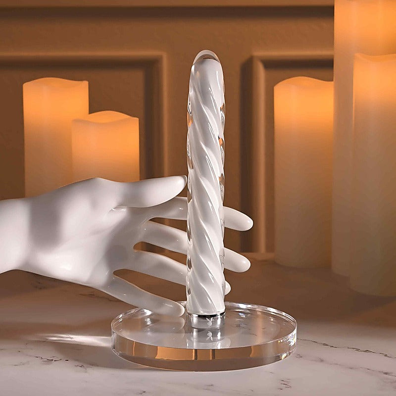 Playboy Pleasure In A Twist Glass Bullet Vibrator By Evolved - Bullet Vibrators