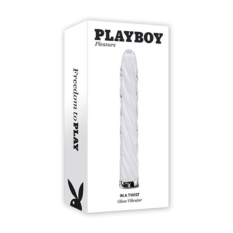 Playboy Pleasure In A Twist Glass Bullet Vibrator By Evolved - Bullet Vibrators