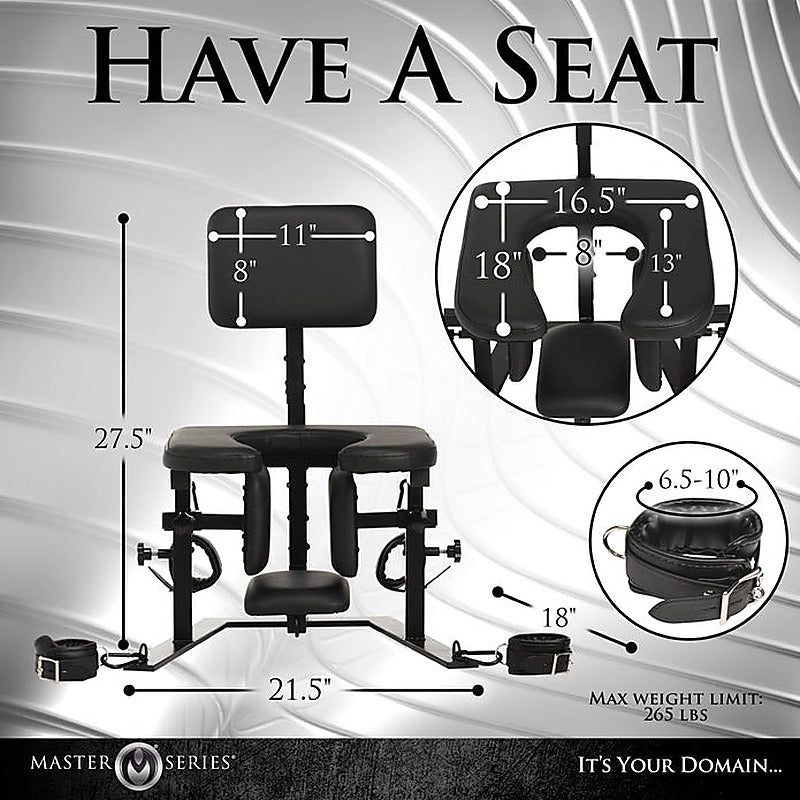 XR Brands Master Series Pleasure Throne Oral Sex Chair - Sex Furniture