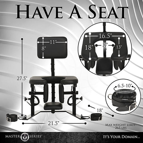 XR Brands Master Series Pleasure Throne Oral Sex Chair - Sex Furniture