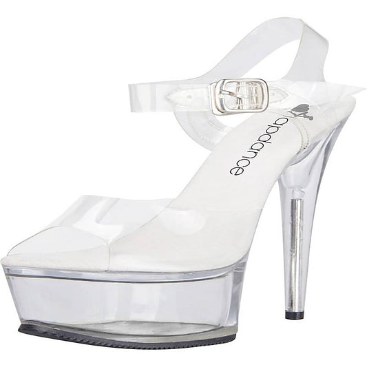Lapdance Clear Platform Sandal With Quick Release Strap 6 inches Heel