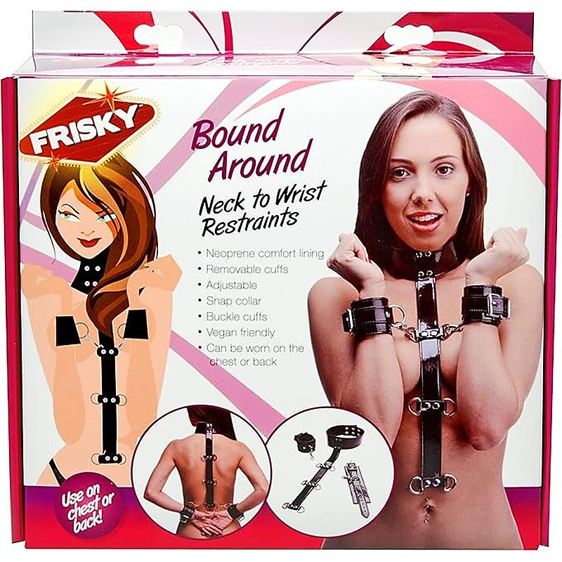 Frisky Bound Around Neck to Wrist Restraints - Cuffs And Restraints