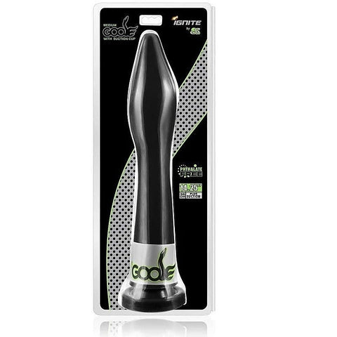 SI Novelties Goose Medium Anal Dildo With Suction Cup Black