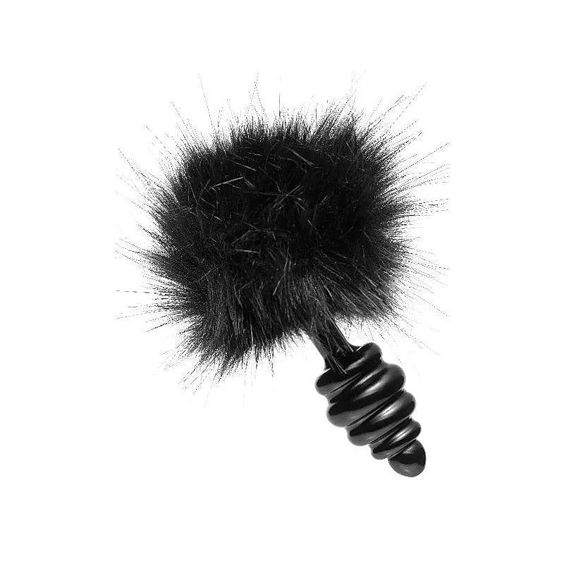 Tailz Black Bunny Tail Anal Plug By Xr Brands - Butt Plugs