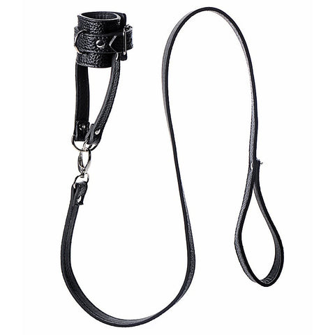 Strict Adjustable Ball Stretcher With Leash By Xr Brands - Ball and Cock Toys