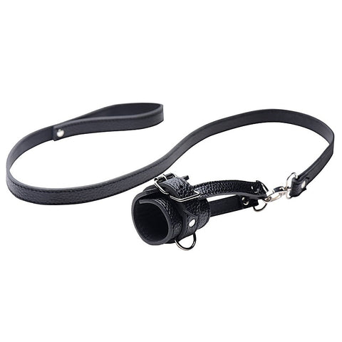 Strict Adjustable Ball Stretcher With Leash By Xr Brands - Ball and Cock Toys