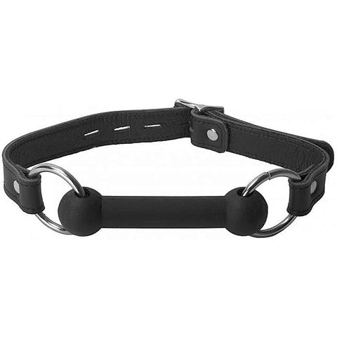 Strict Bondage Play Silicone Bit Gag By Xr Brands - Bondage Gags and Bits