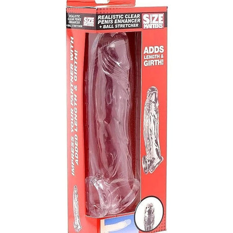 Size Matters Realistic Penis Enhancer and Ball Stretcher Flesh