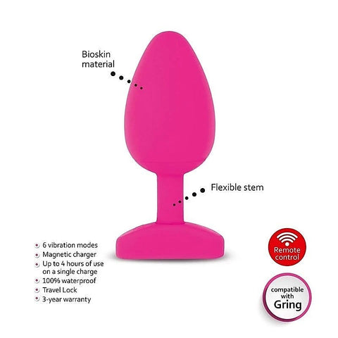 Gvibe Gplug Large Bioskin Butt Plug Sweet Raspberry - Butt Plugs