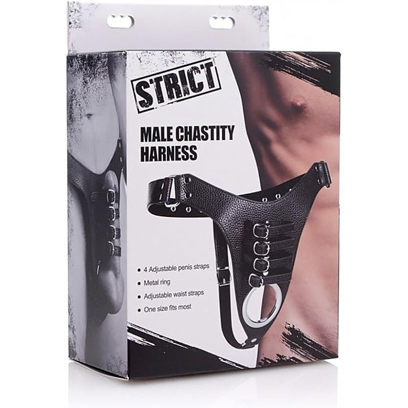 Strict Male Chastity Harness By Xr Brands - Male Chastity