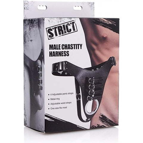 Strict Male Chastity Harness By Xr Brands - Male Chastity