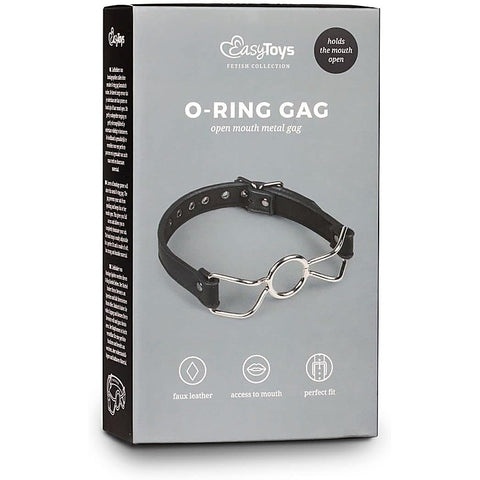 Easy Toys Fetish Collection Metal O-Ring Bondage Mouth Gag - Bondage Gags and Bits