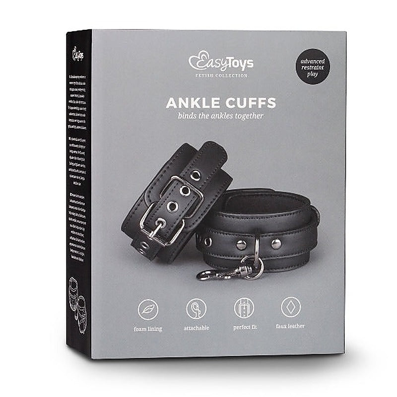 Easy Toys Fetish Collection Bondage Ankle Cuffs Black - Cuffs And Restraints