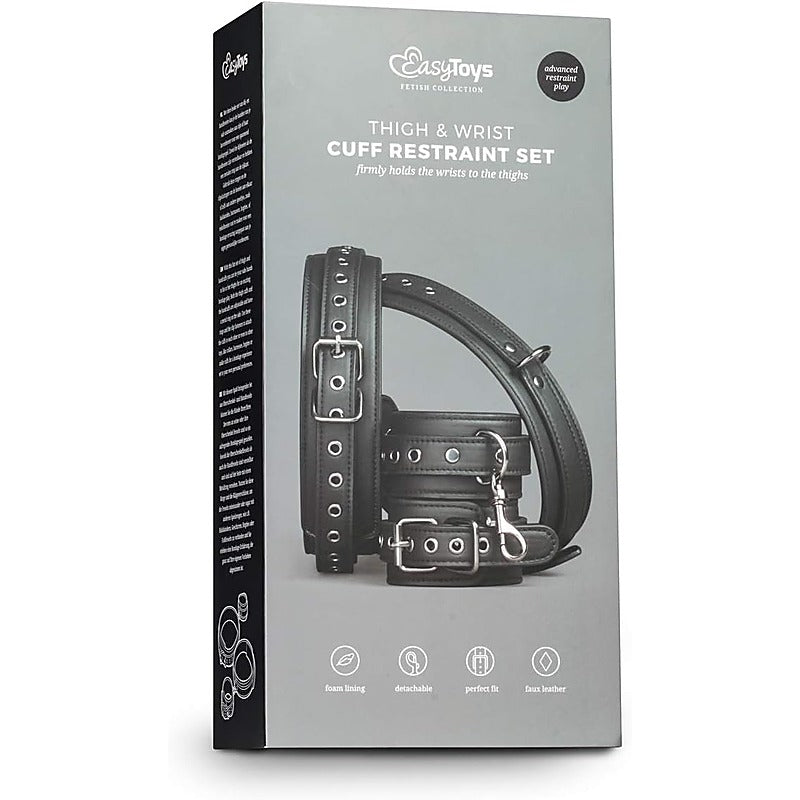 Easy Toys Fetish Collection Bondage Thigh and Wrist Cuff Set - Cuffs And Restraints
