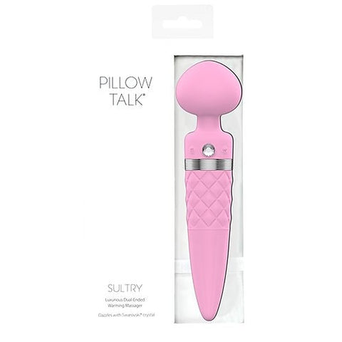 Pillow Talk Sultry Dual Ended Warming Body Wand Massager - Body Wands