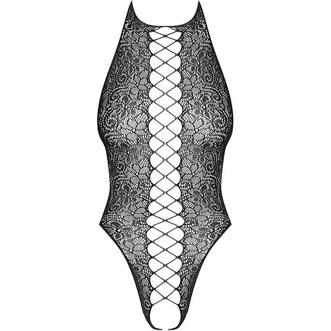 Obsessive Open Crotch Center Stitch Halter Womens Teddy
