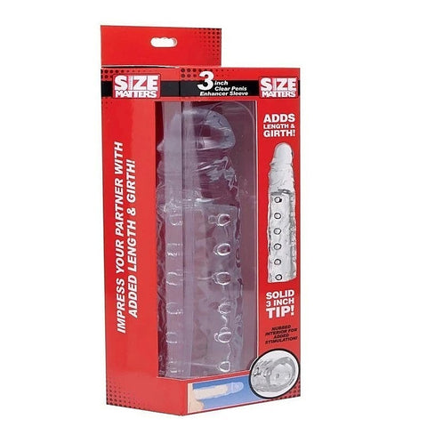 Size Matters 3 inch Mens Penis Enhancer Sleeve
