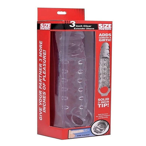 Size Matters Mens Penis Extender Sleeve Clear