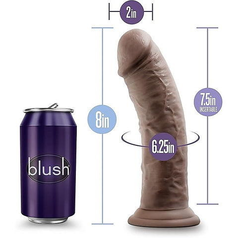 Au Naturel Realistic Dildo with Suction Cup Vanilla 8 inch - Realistic Dildos