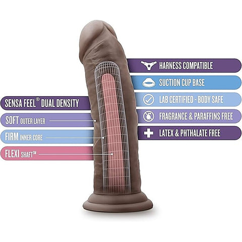 Au Naturel Realistic Dildo with Suction Cup Vanilla 8 inch - Realistic Dildos
