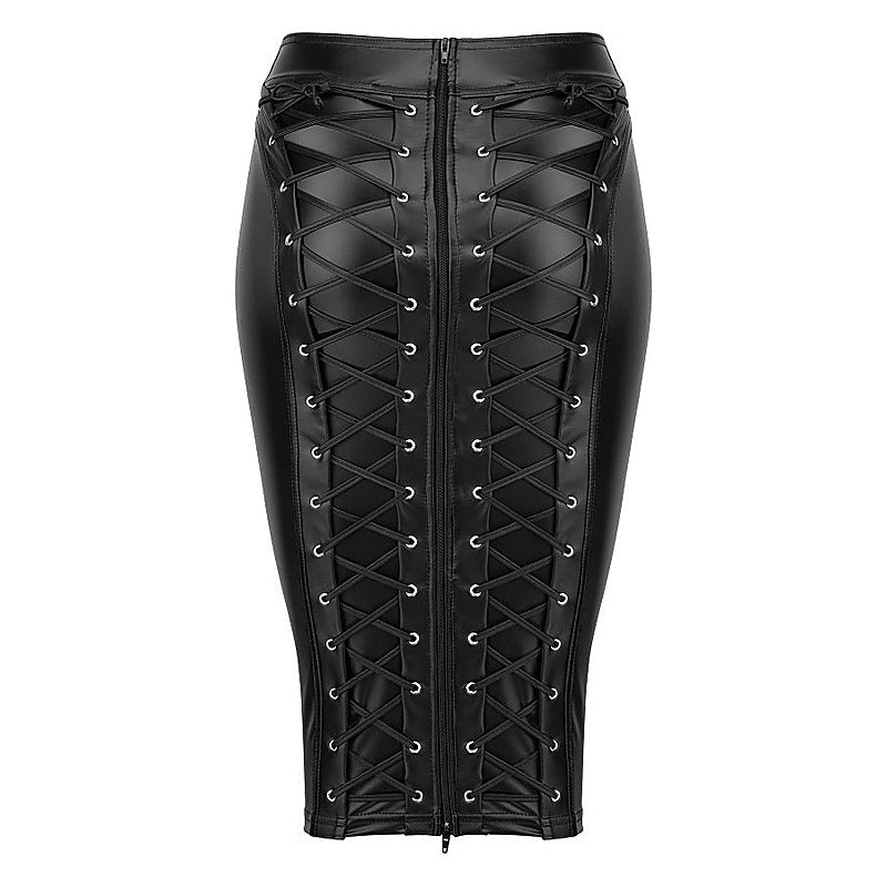 Power Wetlook Pencil Skirt By Noir Handmade - Her Fetish