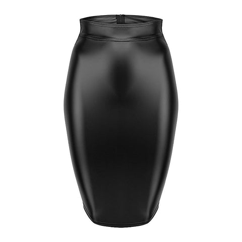 Power Wetlook Pencil Skirt By Noir Handmade - Her Fetish