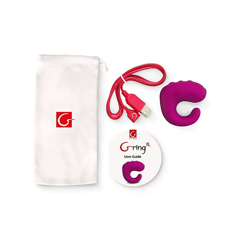 Gvibe Gring Remote Control Finger Vibrator XL Sweet Raspberry - Finger and Tongue Vibrators