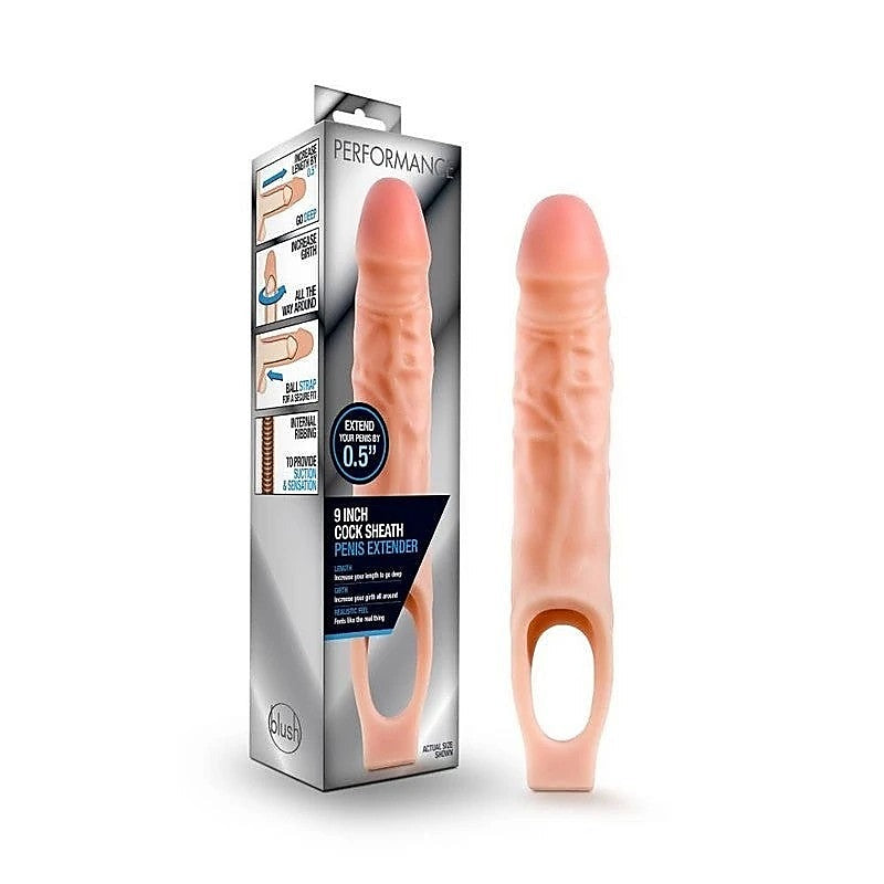 Performance Mens Cock Sheath Penis Extender Vanilla - Pumps, Extenders and Sleeves