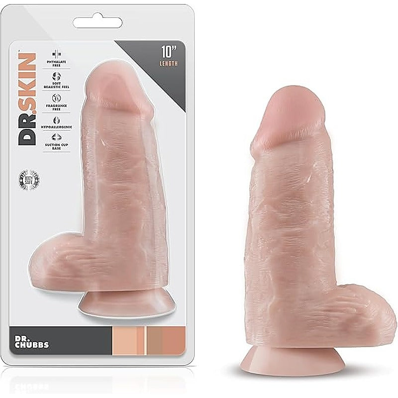Dr Skin Dr Chubbs LIfelike Texture Realistic Cock Vanilla - Realistic Dildos