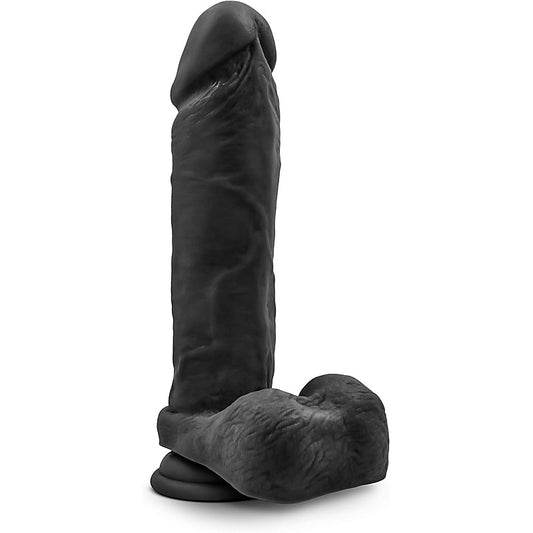 Au Naturel Bold Massive Realistic Dildo With Balls Black 9 Inch