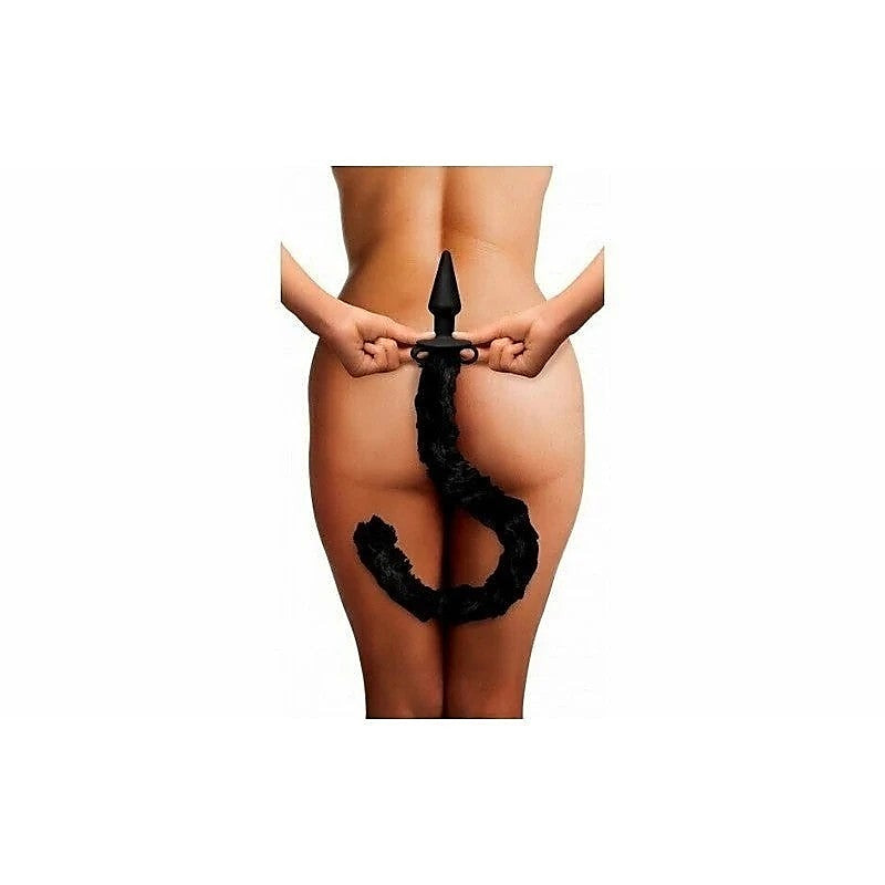 Tailz Cat Tail Anal Plug And Mask Set By Xr Brands - Butt Plugs