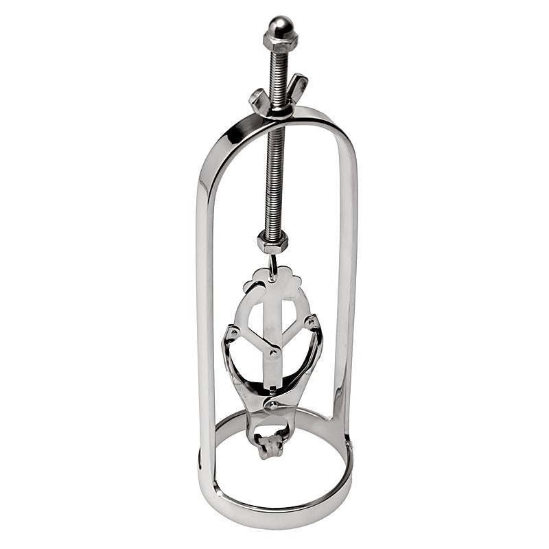Stainless Steel Clover Clamp Nipple Stretcher by XR Brands - Nipple and Clit Clamps