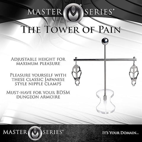 Tower Of Pain Nipple Clamps By Xr Brands - Nipple and Clit Clamps