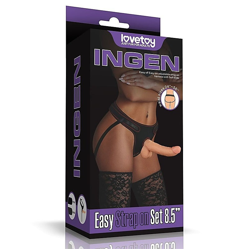 Easy Strap On Set 8.5 Inch by Lovetoy - Strap On Sextoys