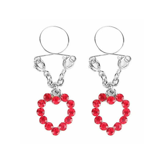 Peekaboo Pasties Ruby Hearts Nipple Jewellery - Breast and Nipple Toys