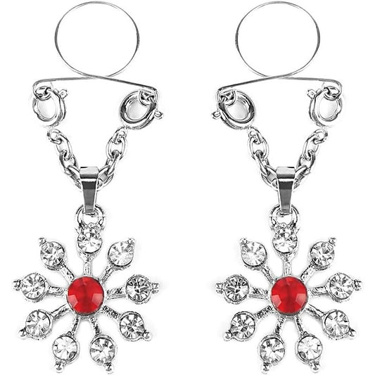 Peekaboo Pasties Ruby and Diamond Star Nipple Jewellery