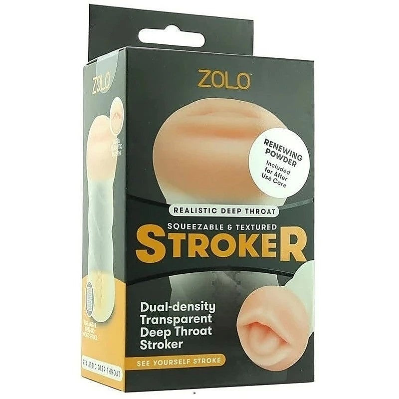 Zolo Deep Throat Male Masturbator Clear By Xgen Products - Masturbators and Strokers