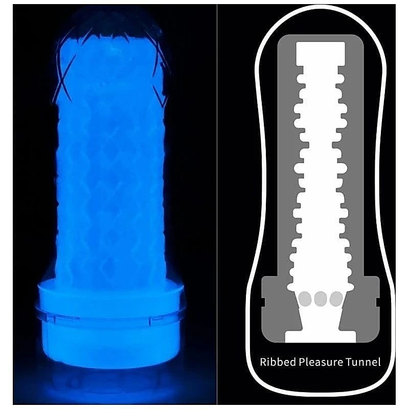 Lovetoy Lumino Play Male Ribbed Masturbator - Masturbators and Strokers