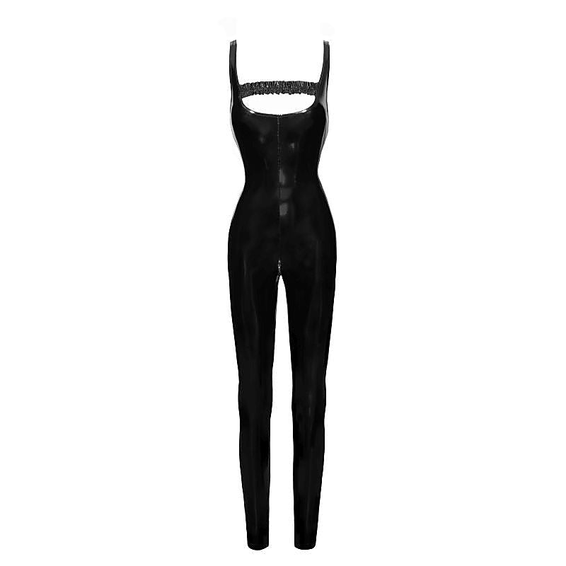 Pvc Overall With 2 Way Zipper Fetish Dress By Noir Handmade - Her Fetish