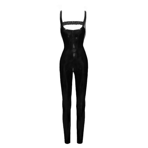 Pvc Overall With 2 Way Zipper Fetish Dress By Noir Handmade - Her Fetish