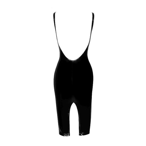 Pvc Midi Women'S Dress With Front Zipper By Noir Handmade - Her Fetish
